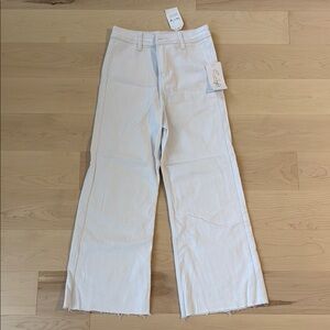 White Wide-Leg Jeans
